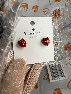 NIP Kate Spade Strawberry Fields Stud Earrings